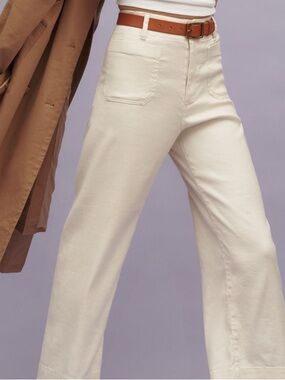 Anthropologie Colette Stretch Linen Pant